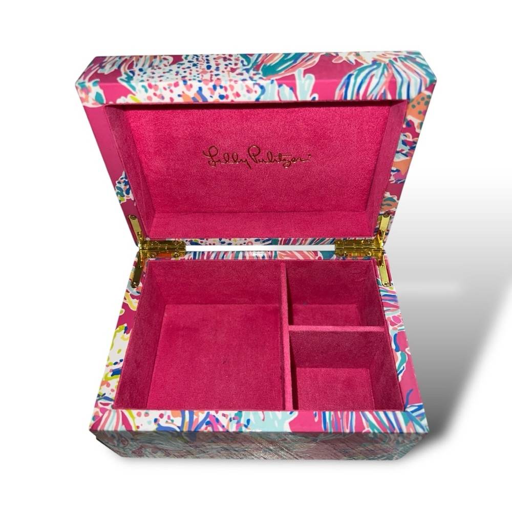 Lilly Pulitzer Jewelry Box- Dragonfruit Sunken Treasure Pattern
